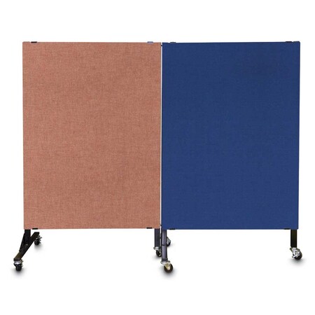 United Visual Products Enclosed Corkboard, 3 Door, 96"x48", 4" Fra UV3420-WHITE-AMETHY